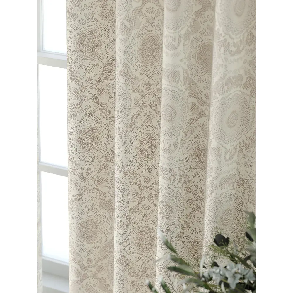 Фото 3 Комплект штор Comfy way Форнерс - 616 - 260 см CW709616260-260 на шторной ленте 260x150 см цвет бежевый Фото 3 Комплект штор Comfy way Форнерс - 616 - 260 см CW709616260-260 на шторной ленте 260x150 см цвет бежевый