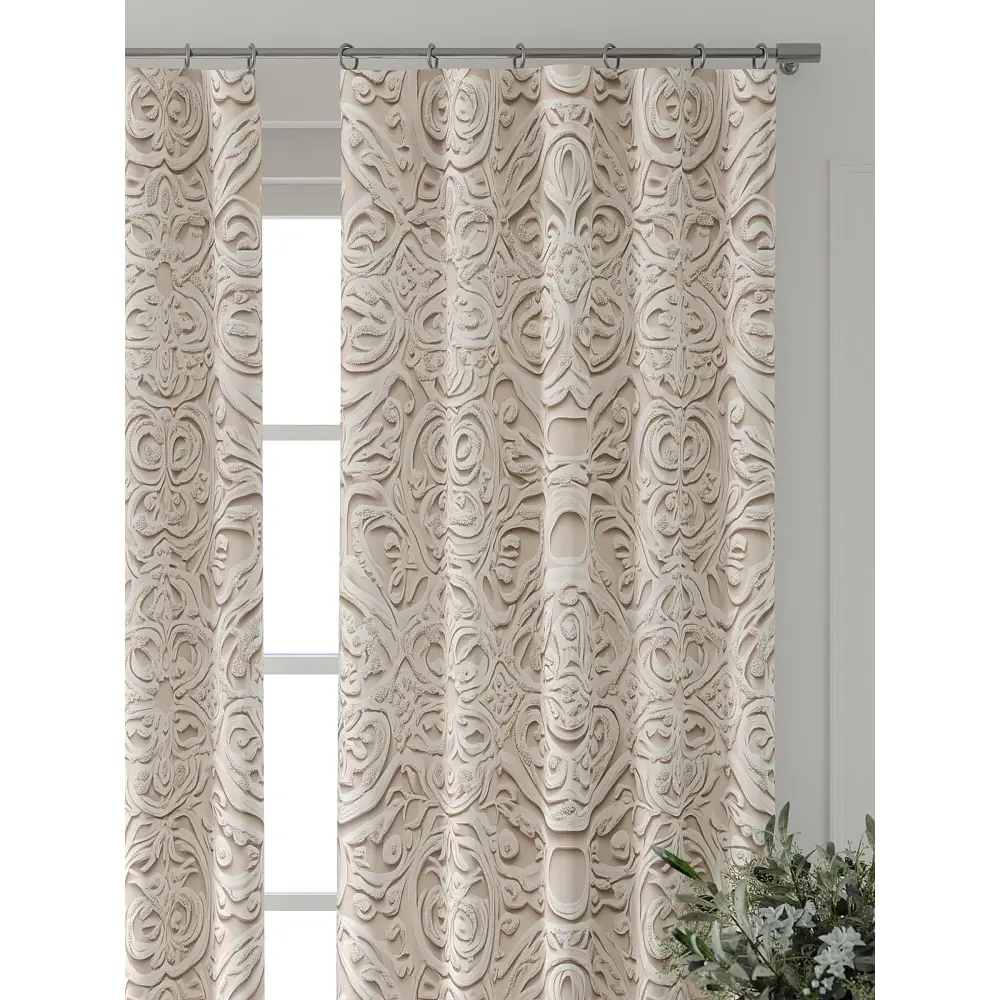 Фото 5 Комплект штор Comfy way Форнерс - 619 - 260 см CW709619260-260 на шторной ленте 260x150 см цвет бежевый Фото 5 Комплект штор Comfy way Форнерс - 619 - 260 см CW709619260-260 на шторной ленте 260x150 см цвет бежевый