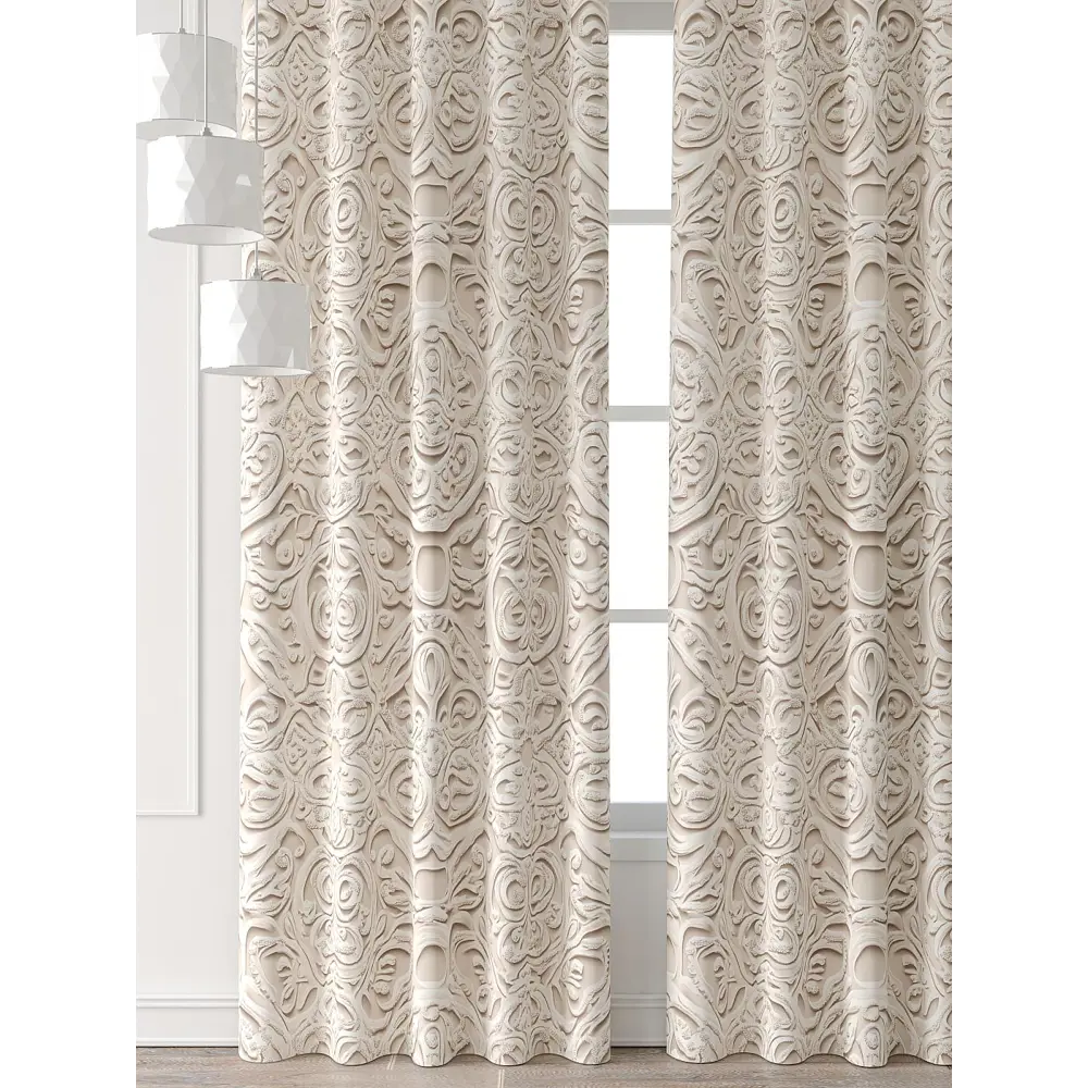 Фото 6 Комплект штор Comfy way Форнерс - 619 - 260 см CW709619260-260 на шторной ленте 260x150 см цвет бежевый Фото 6 Комплект штор Comfy way Форнерс - 619 - 260 см CW709619260-260 на шторной ленте 260x150 см цвет бежевый