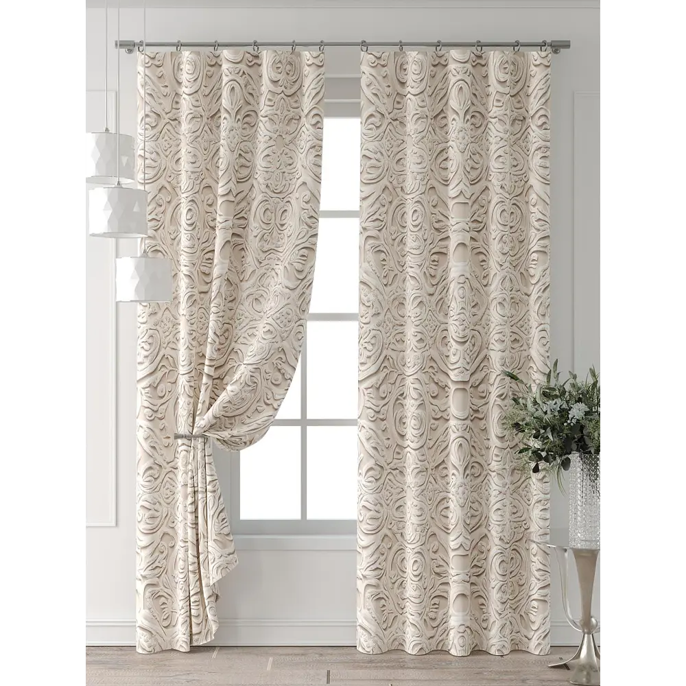 Фото 7 Комплект штор Comfy way Форнерс - 619 - 260 см CW709619260-260 на шторной ленте 260x150 см цвет бежевый Фото 7 Комплект штор Comfy way Форнерс - 619 - 260 см CW709619260-260 на шторной ленте 260x150 см цвет бежевый