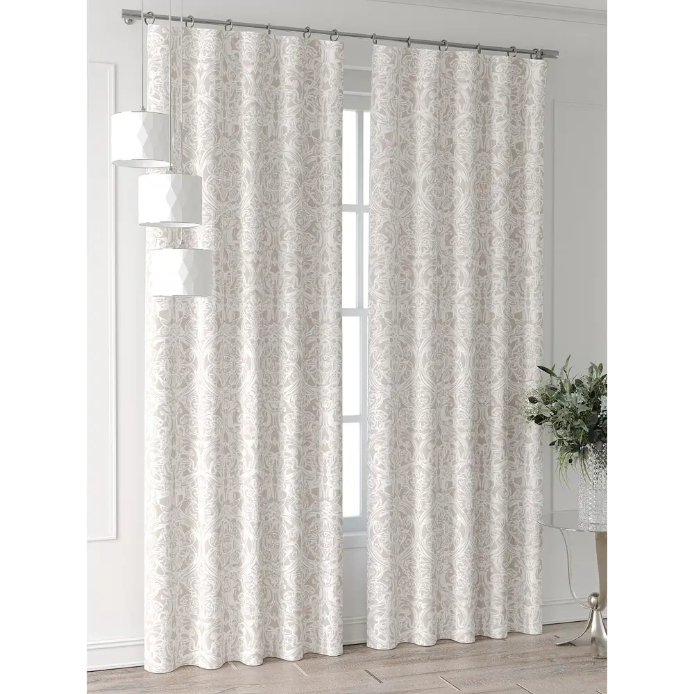 Фото 4 Комплект штор Comfy way Форнерс - 622 - 260 см CW709622260-260 на шторной ленте 260x150 см цвет бежевый Фото 4 Комплект штор Comfy way Форнерс - 622 - 260 см CW709622260-260 на шторной ленте 260x150 см цвет бежевый