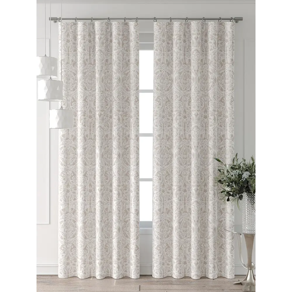 Фото 2 Комплект штор Comfy way Форнерс - 622 - 260 см CW709622260-260 на шторной ленте 260x150 см цвет бежевый Фото 2 Комплект штор Comfy way Форнерс - 622 - 260 см CW709622260-260 на шторной ленте 260x150 см цвет бежевый