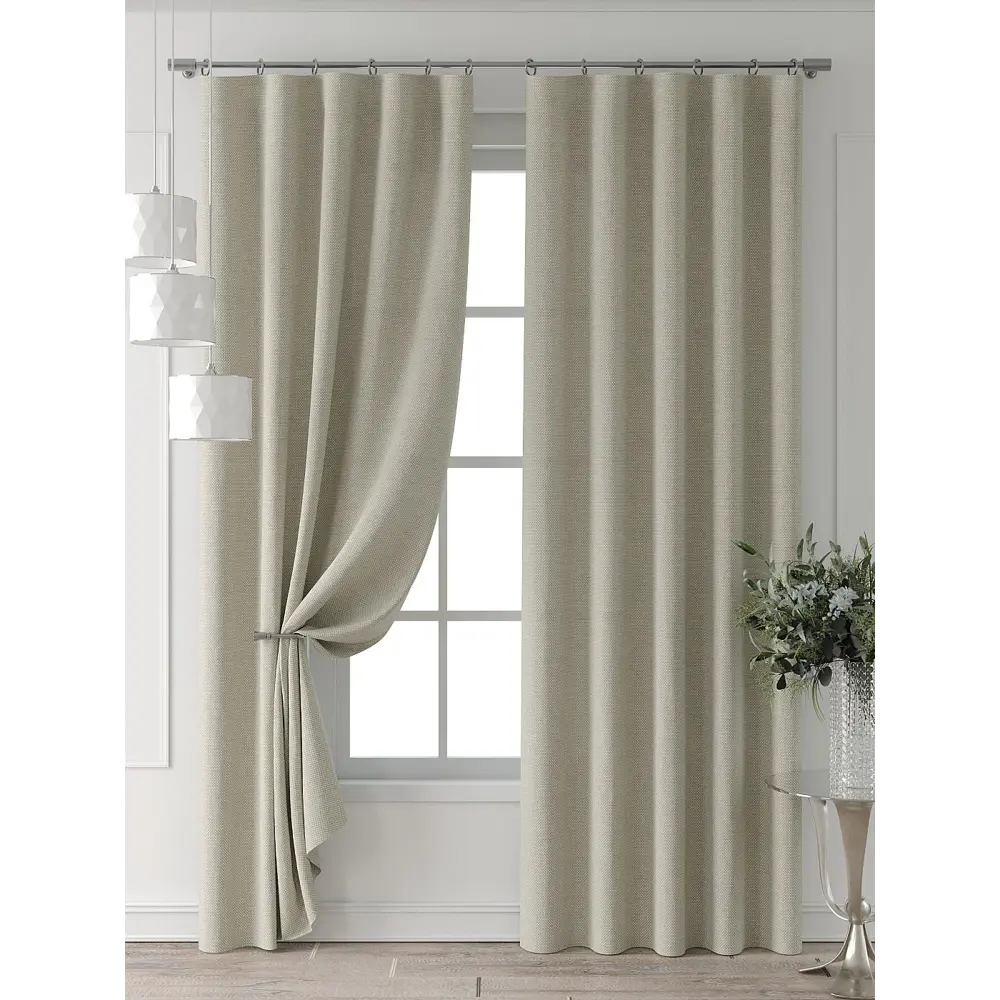 Фото 7 Комплект штор Comfy way Форнерс - 676 - 260 см CW709676260-260 на шторной ленте 260x150 см цвет бежевый Фото 7 Комплект штор Comfy way Форнерс - 676 - 260 см CW709676260-260 на шторной ленте 260x150 см цвет бежевый