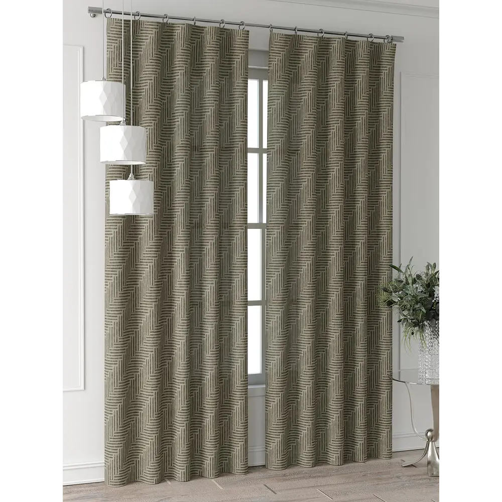 Фото 4 Комплект штор Comfy way Форнерс - 681 - 260 см CW709681260-260 на шторной ленте 260x150 см цвет коричневый Фото 4 Комплект штор Comfy way Форнерс - 681 - 260 см CW709681260-260 на шторной ленте 260x150 см цвет коричневый