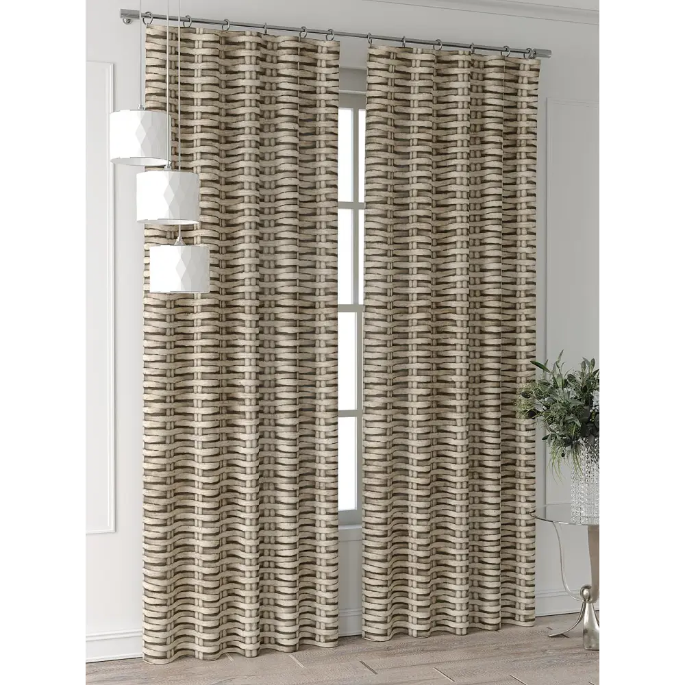 Фото 4 Комплект штор Comfy way Форнерс - 682 - 260 см CW709682260-260 на шторной ленте 260x150 см цвет бежевый Фото 4 Комплект штор Comfy way Форнерс - 682 - 260 см CW709682260-260 на шторной ленте 260x150 см цвет бежевый