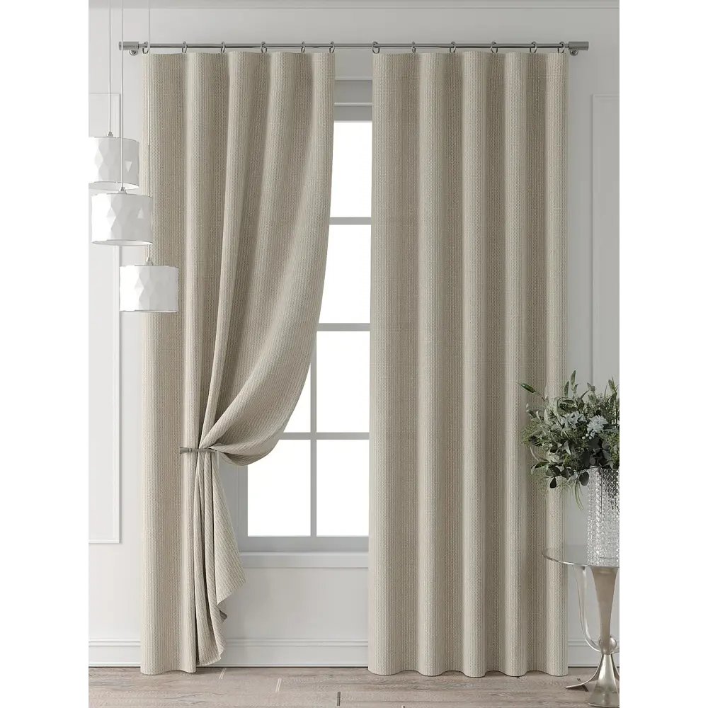 Фото 7 Комплект штор Comfy way Форнерс - 706 - 260 см CW709706260-260 на шторной ленте 260x150 см цвет бежевый Фото 7 Комплект штор Comfy way Форнерс - 706 - 260 см CW709706260-260 на шторной ленте 260x150 см цвет бежевый