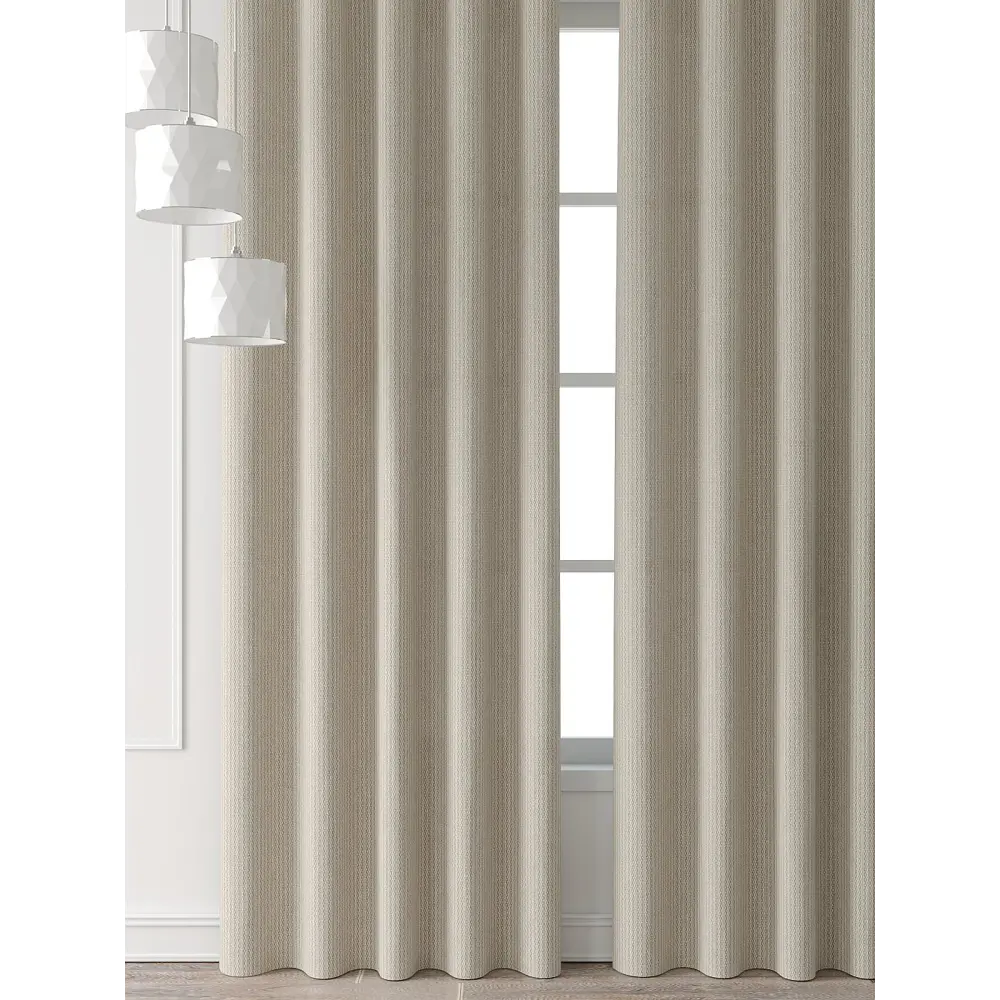 Фото 6 Комплект штор Comfy way Форнерс - 706 - 260 см CW709706260-260 на шторной ленте 260x150 см цвет бежевый Фото 6 Комплект штор Comfy way Форнерс - 706 - 260 см CW709706260-260 на шторной ленте 260x150 см цвет бежевый