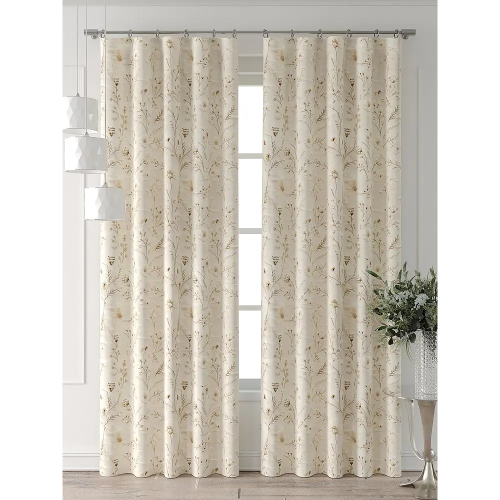 Фото 2 Комплект штор Comfy way Форнерс - 727 - 260 см CW709727260-260 на шторной ленте 260x150 см цвет бежевый Фото 2 Комплект штор Comfy way Форнерс - 727 - 260 см CW709727260-260 на шторной ленте 260x150 см цвет бежевый