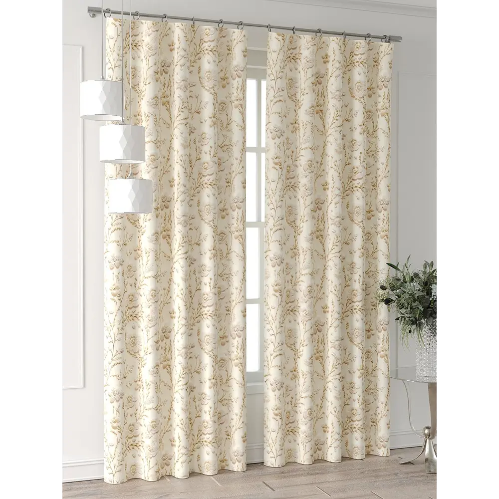 Фото 4 Комплект штор Comfy way Форнерс - 731 - 260 см CW709731260-260 на шторной ленте 260x150 см цвет бежевый Фото 4 Комплект штор Comfy way Форнерс - 731 - 260 см CW709731260-260 на шторной ленте 260x150 см цвет бежевый