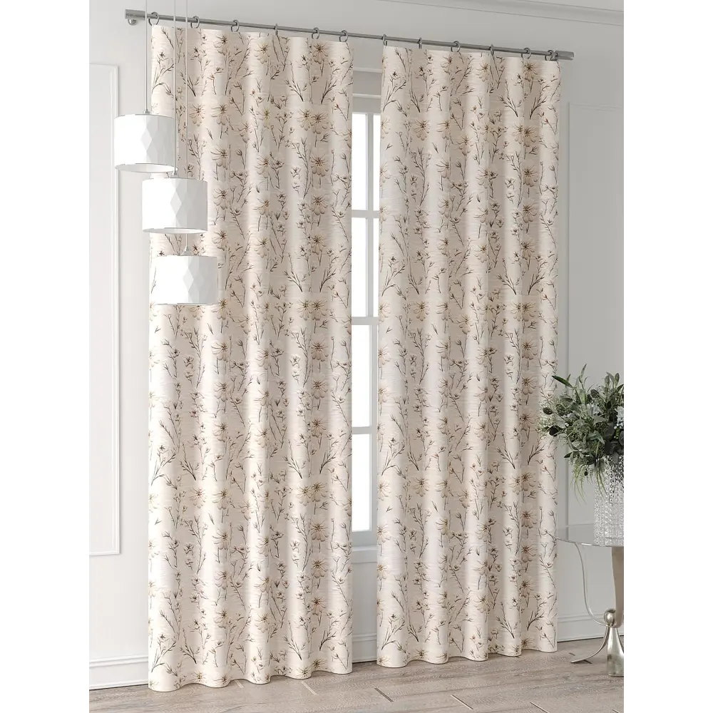 Фото 4 Комплект штор Comfy way Форнерс - 732 - 260 см CW709732260-260 на шторной ленте 260x150 см цвет бежевый Фото 4 Комплект штор Comfy way Форнерс - 732 - 260 см CW709732260-260 на шторной ленте 260x150 см цвет бежевый