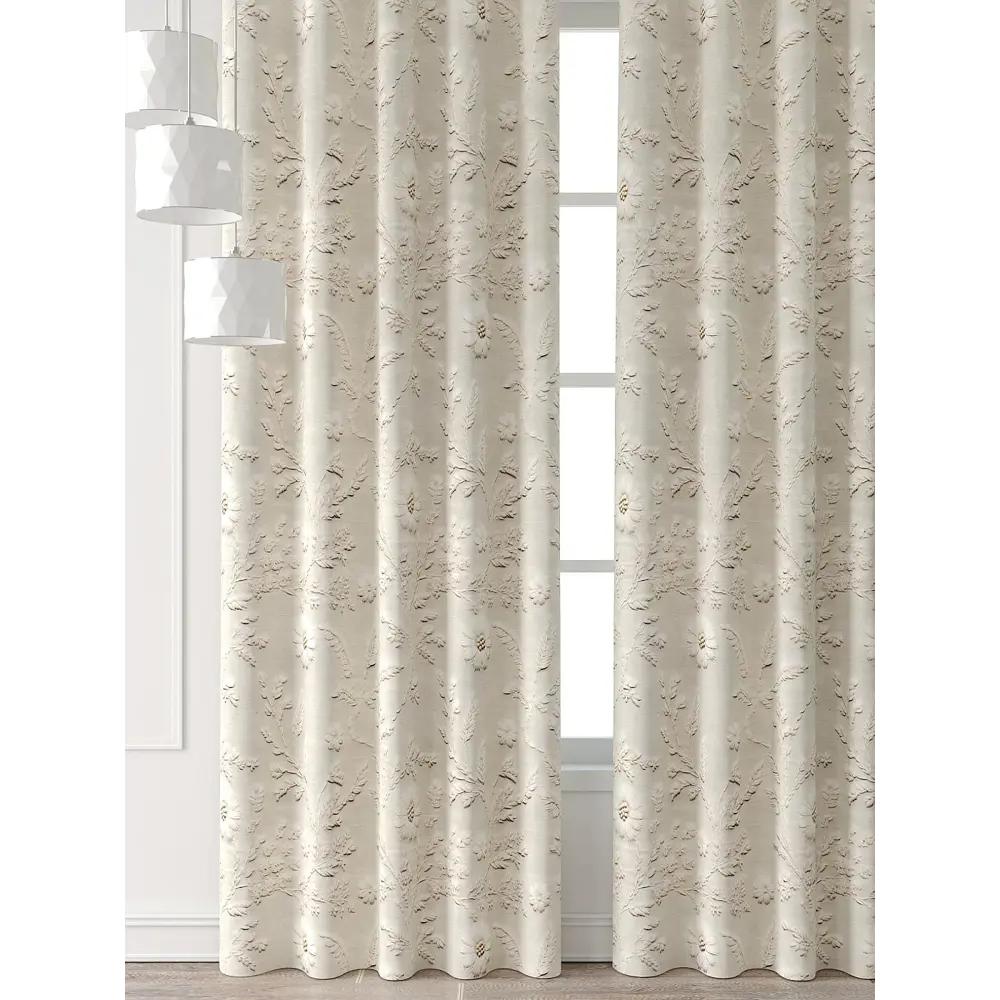 Фото 6 Комплект штор Comfy way Форнерс - 734 - 260 см CW709734260-260 на шторной ленте 260x150 см цвет бежевый Фото 6 Комплект штор Comfy way Форнерс - 734 - 260 см CW709734260-260 на шторной ленте 260x150 см цвет бежевый