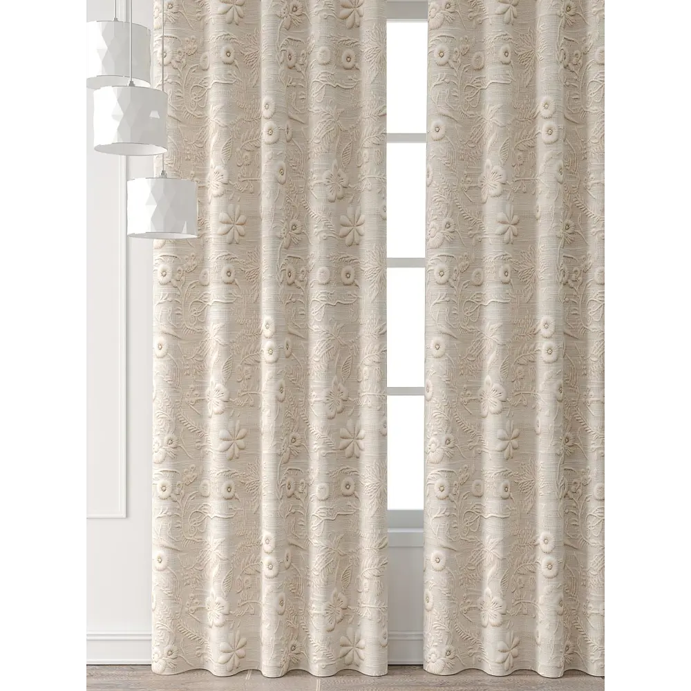 Фото 6 Комплект штор Comfy way Форнерс - 735 - 260 см CW709735260-260 на шторной ленте 260x150 см цвет бежевый Фото 6 Комплект штор Comfy way Форнерс - 735 - 260 см CW709735260-260 на шторной ленте 260x150 см цвет бежевый