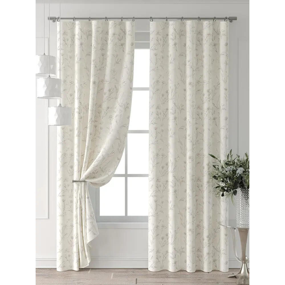 Фото 7 Комплект штор Comfy way Форнерс - 741 - 260 см CW709741260-260 на шторной ленте 260x150 см цвет бежевый Фото 7 Комплект штор Comfy way Форнерс - 741 - 260 см CW709741260-260 на шторной ленте 260x150 см цвет бежевый