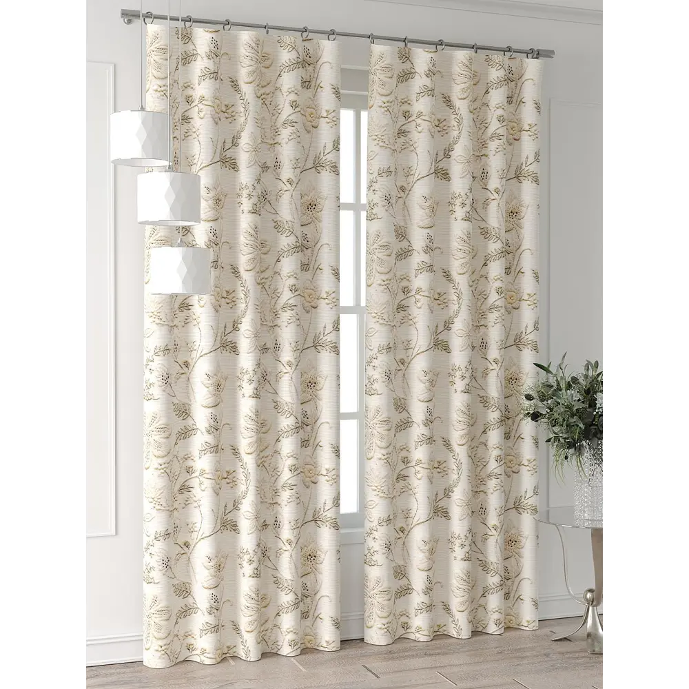 Фото 4 Комплект штор Comfy way Форнерс - 742 - 260 см CW709742260-260 на шторной ленте 260x150 см цвет бежевый Фото 4 Комплект штор Comfy way Форнерс - 742 - 260 см CW709742260-260 на шторной ленте 260x150 см цвет бежевый
