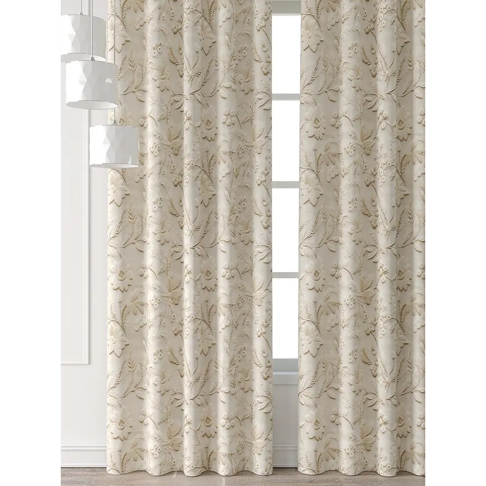 Фото 6 Комплект штор Comfy way Форнерс - 745 - 260 см CW709745260-260 на шторной ленте 260x150 см цвет бежевый Фото 6 Комплект штор Comfy way Форнерс - 745 - 260 см CW709745260-260 на шторной ленте 260x150 см цвет бежевый