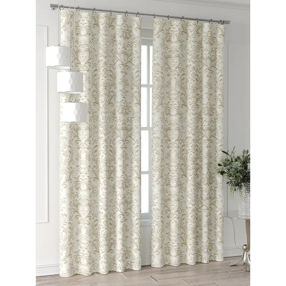 Фото 4 Комплект штор Comfy way Форнерс - 628 - 240 см CW709628240-240 на шторной ленте 240x150 см цвет бежевый Фото 4 Комплект штор Comfy way Форнерс - 628 - 240 см CW709628240-240 на шторной ленте 240x150 см цвет бежевый