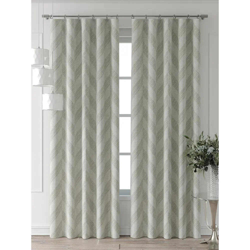 Фото 2 Комплект штор Comfy way Форнерс - 656 - 240 см CW709656240-240 на шторной ленте 240x150 см цвет бежевый