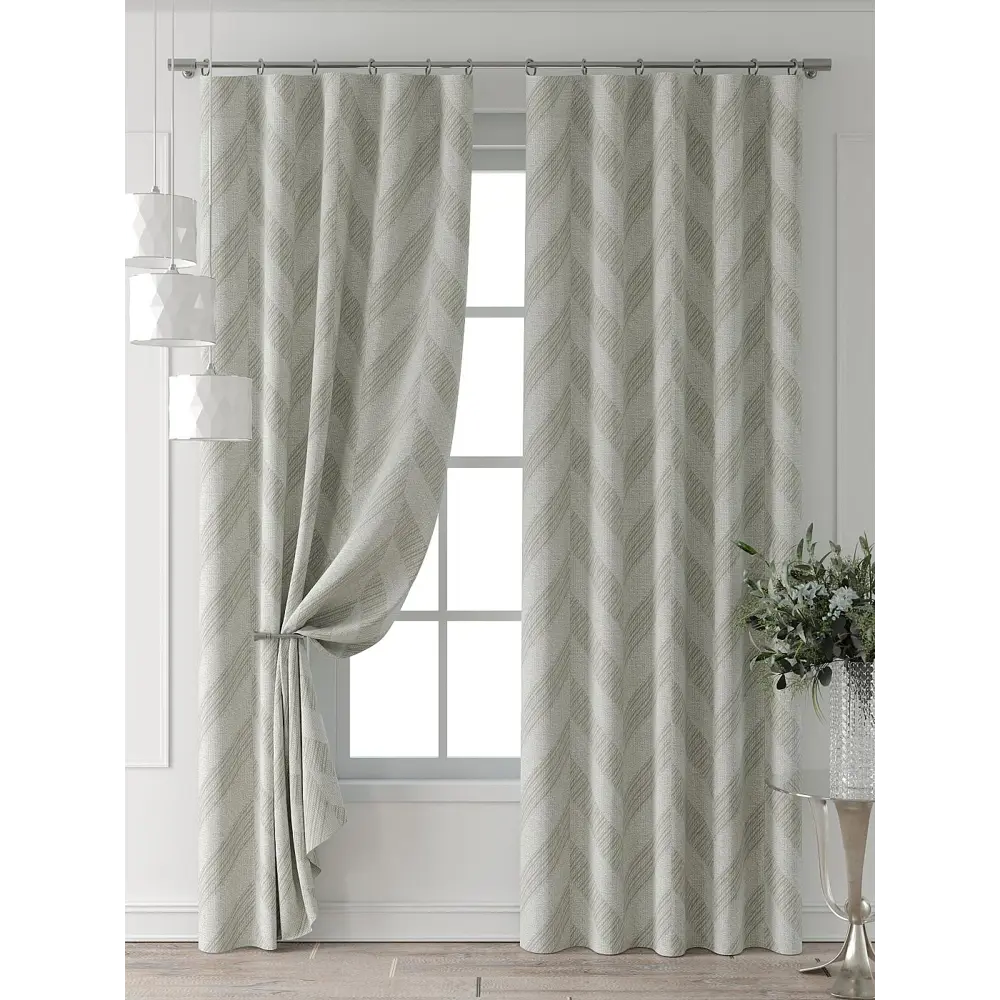 Фото 7 Комплект штор Comfy way Форнерс - 656 - 240 см CW709656240-240 на шторной ленте 240x150 см цвет бежевый