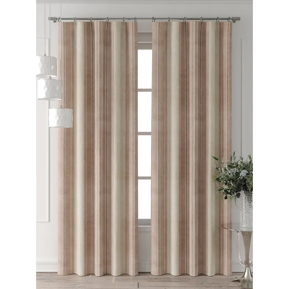 Фото 2 Комплект штор Comfy way Форнерс - 662 - 240 см CW709662240-240 на шторной ленте 240x150 см цвет бежевый Фото 2 Комплект штор Comfy way Форнерс - 662 - 240 см CW709662240-240 на шторной ленте 240x150 см цвет бежевый