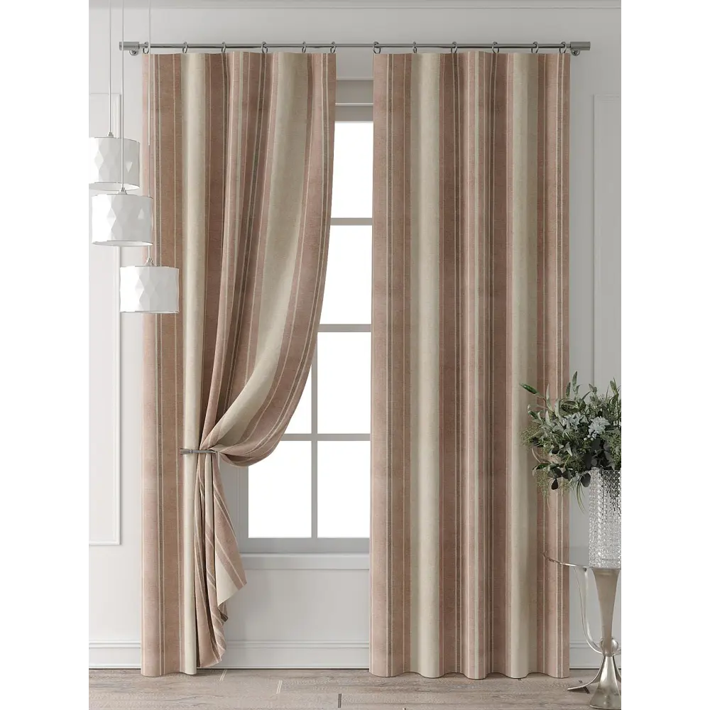 Фото 7 Комплект штор Comfy way Форнерс - 662 - 240 см CW709662240-240 на шторной ленте 240x150 см цвет бежевый Фото 7 Комплект штор Comfy way Форнерс - 662 - 240 см CW709662240-240 на шторной ленте 240x150 см цвет бежевый