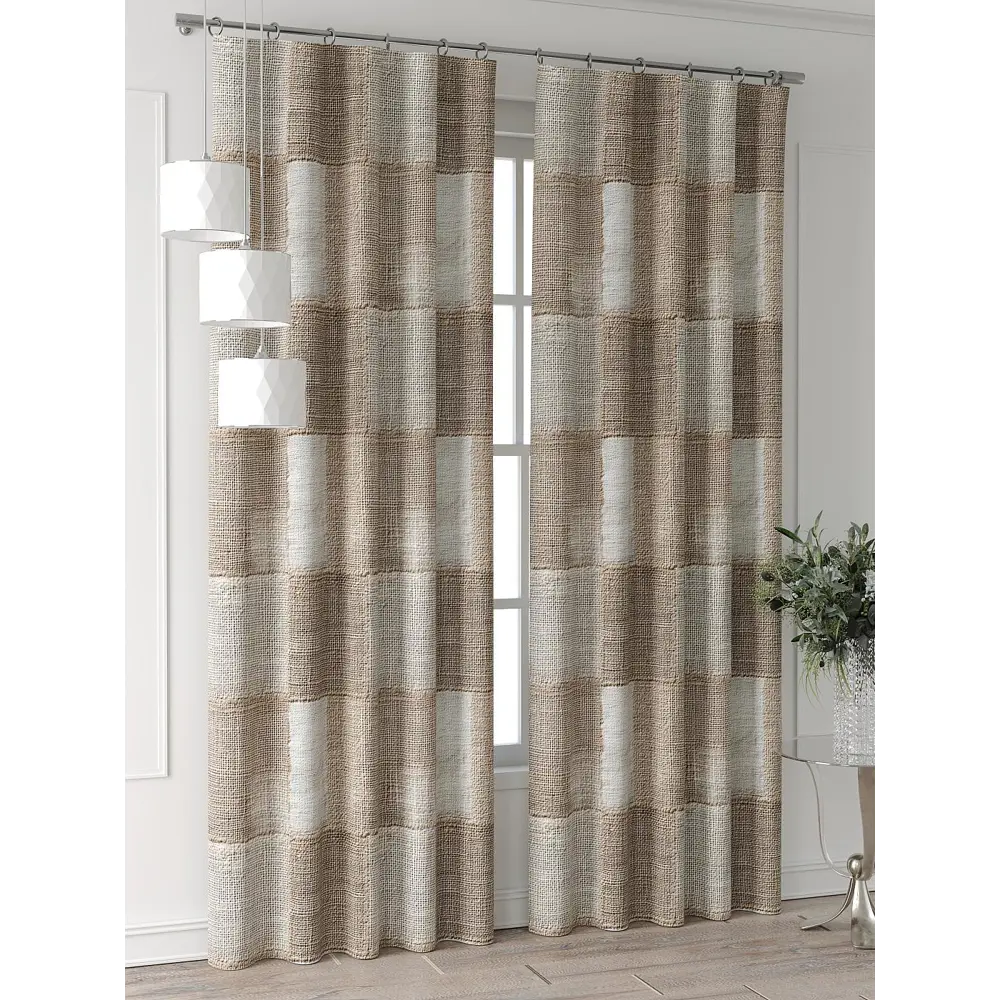 Фото 4 Комплект штор Comfy way Форнерс - 672 - 240 см CW709672240-240 на шторной ленте 240x150 см цвет бежевый