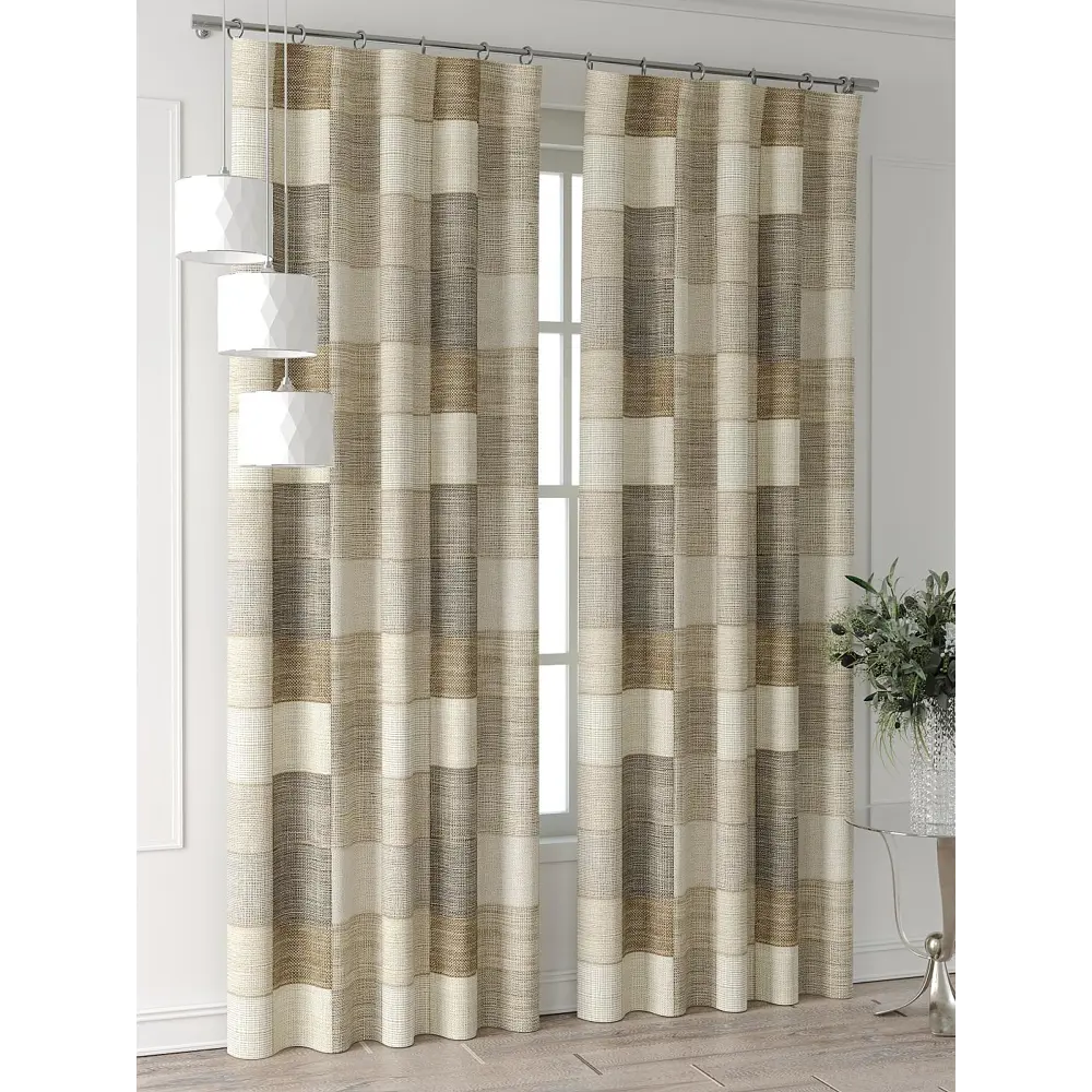 Фото 4 Комплект штор Comfy way Форнерс - 674 - 240 см CW709674240-240 на шторной ленте 240x150 см цвет бежевый