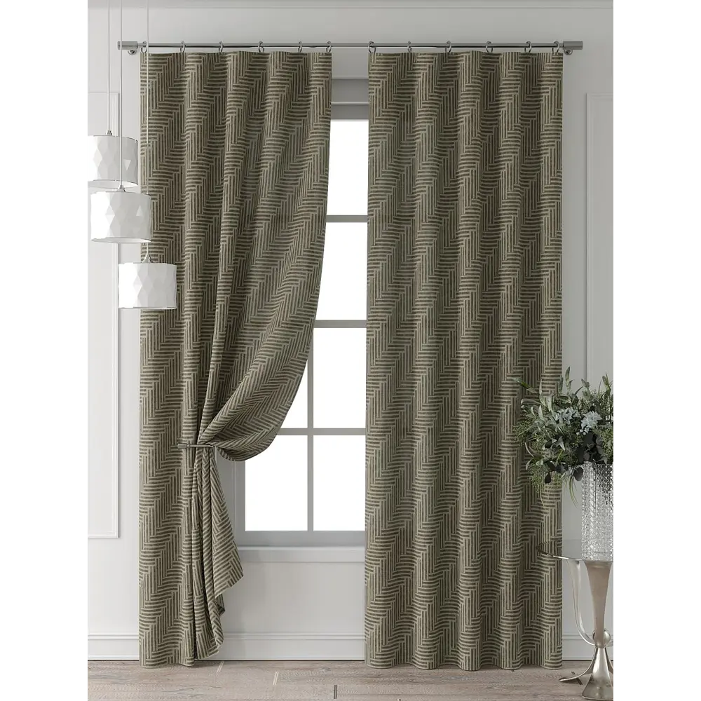 Фото 7 Комплект штор Comfy way Форнерс - 681 - 240 см CW709681240-240 на шторной ленте 240x150 см цвет бежевый