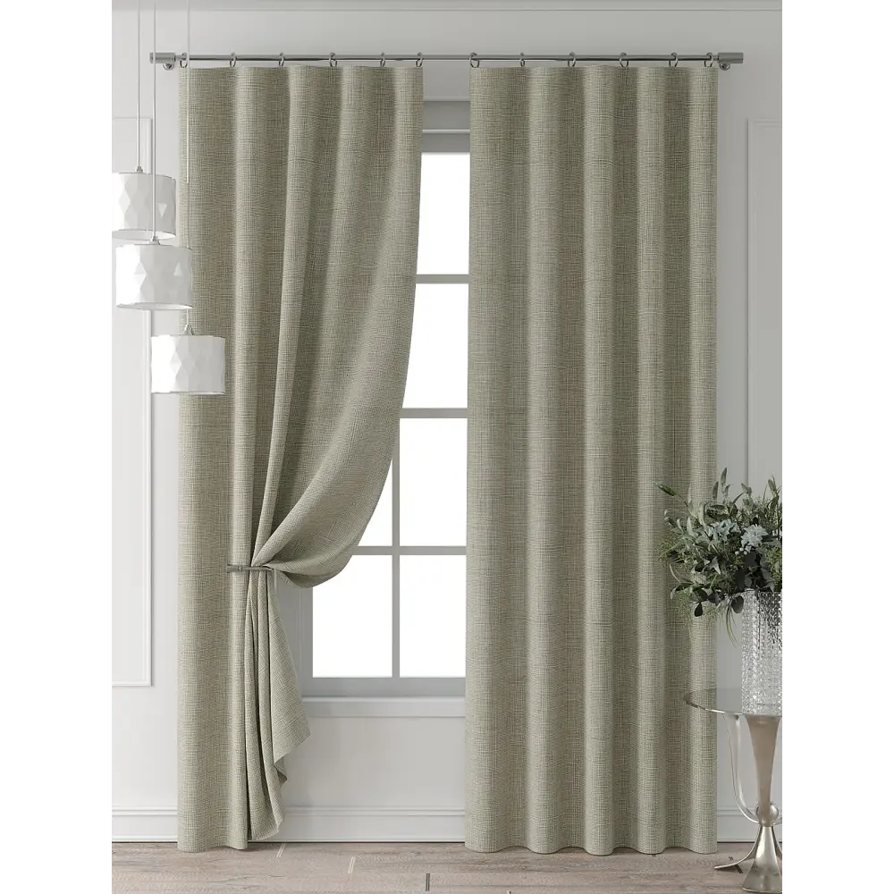 Фото 7 Комплект штор Comfy way Форнерс - 708 - 240 см CW709708240-240 на шторной ленте 240x150 см цвет бежевый Фото 7 Комплект штор Comfy way Форнерс - 708 - 240 см CW709708240-240 на шторной ленте 240x150 см цвет бежевый