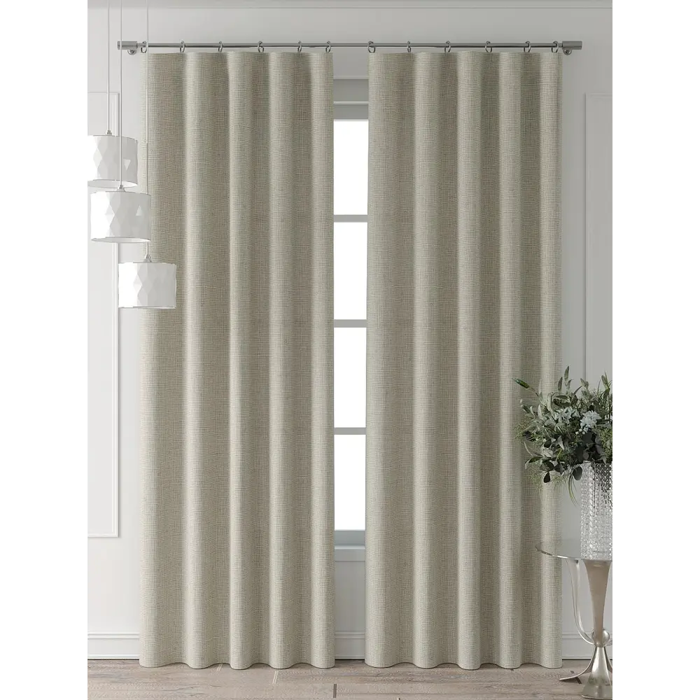 Фото 2 Комплект штор Comfy way Форнерс - 709 - 240 см CW709709240-240 на шторной ленте 240x150 см цвет бежевый Фото 2 Комплект штор Comfy way Форнерс - 709 - 240 см CW709709240-240 на шторной ленте 240x150 см цвет бежевый