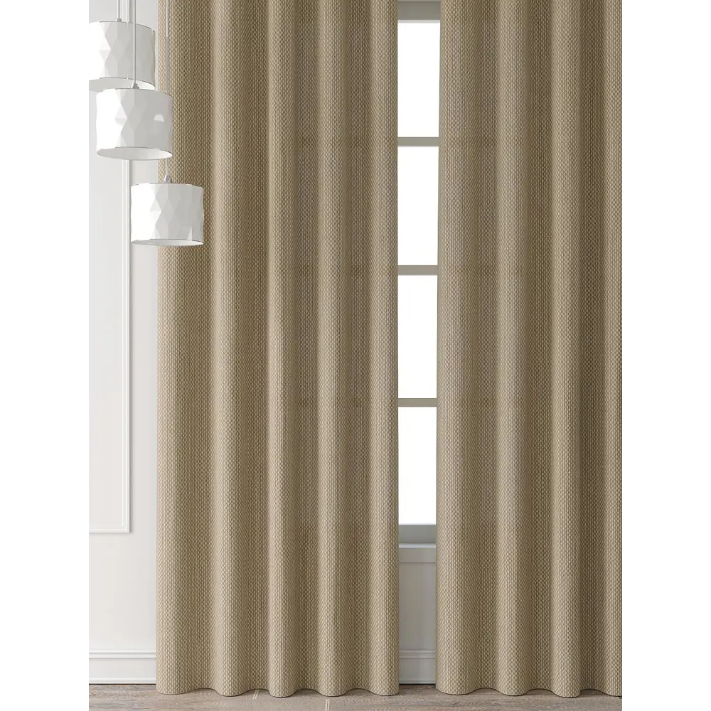 Фото 6 Комплект штор Comfy way Форнерс - 723 - 240 см CW709723240-240 на шторной ленте 240x150 см цвет бежевый