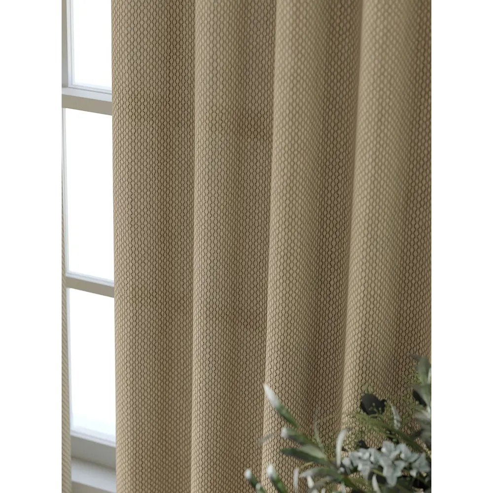 Фото 3 Комплект штор Comfy way Форнерс - 723 - 240 см CW709723240-240 на шторной ленте 240x150 см цвет бежевый