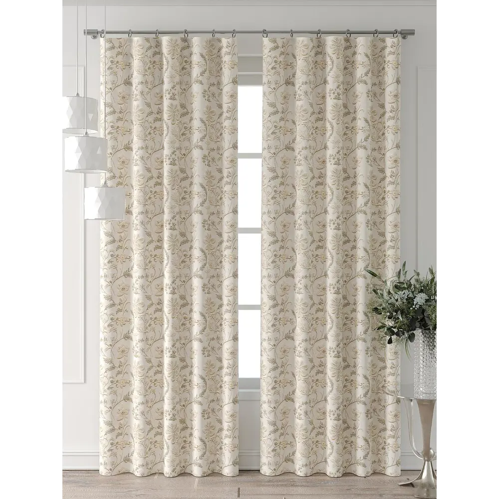 Фото 2 Комплект штор Comfy way Форнерс - 743 - 240 см CW709743240-240 на шторной ленте 240x150 см цвет бежевый