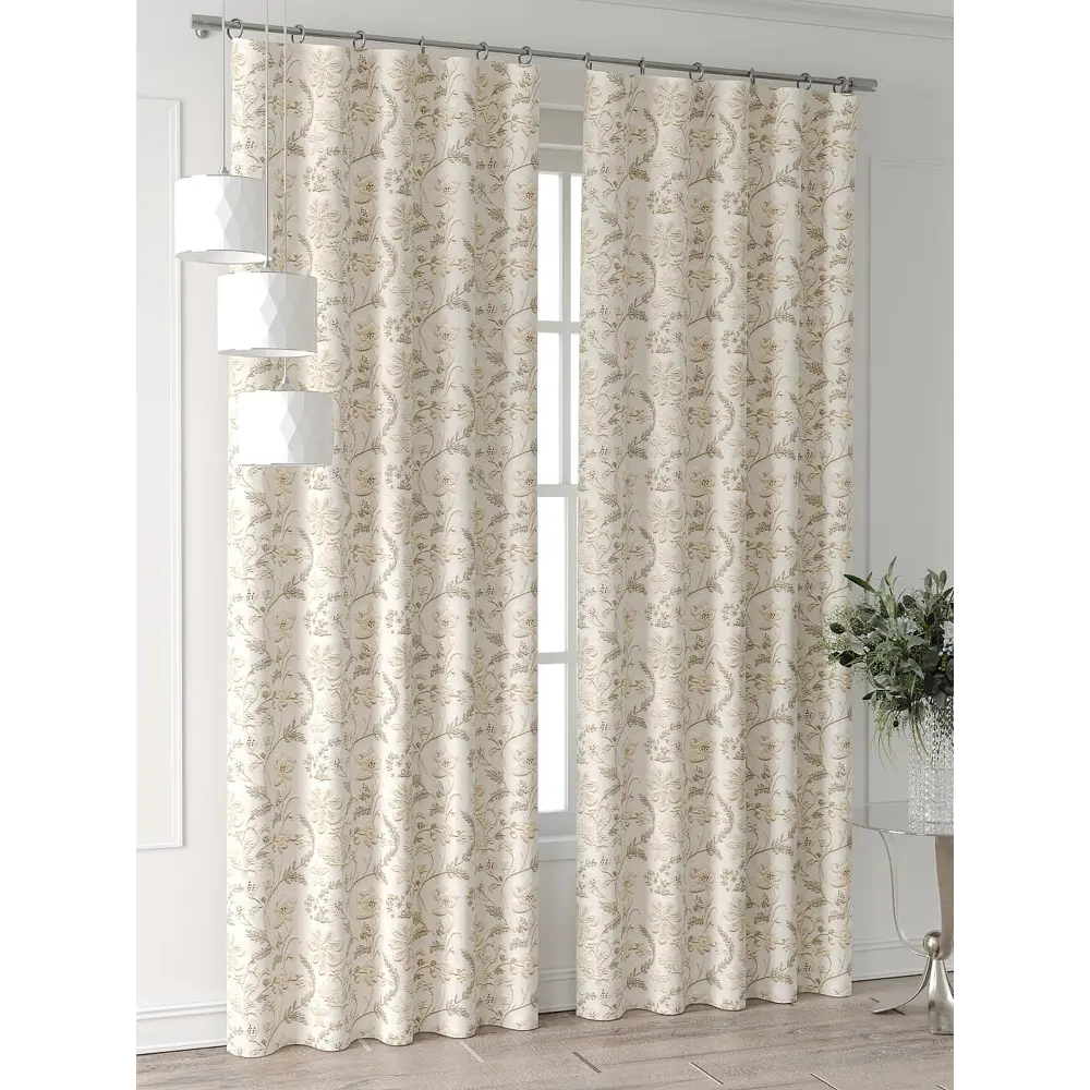 Фото 4 Комплект штор Comfy way Форнерс - 743 - 240 см CW709743240-240 на шторной ленте 240x150 см цвет бежевый