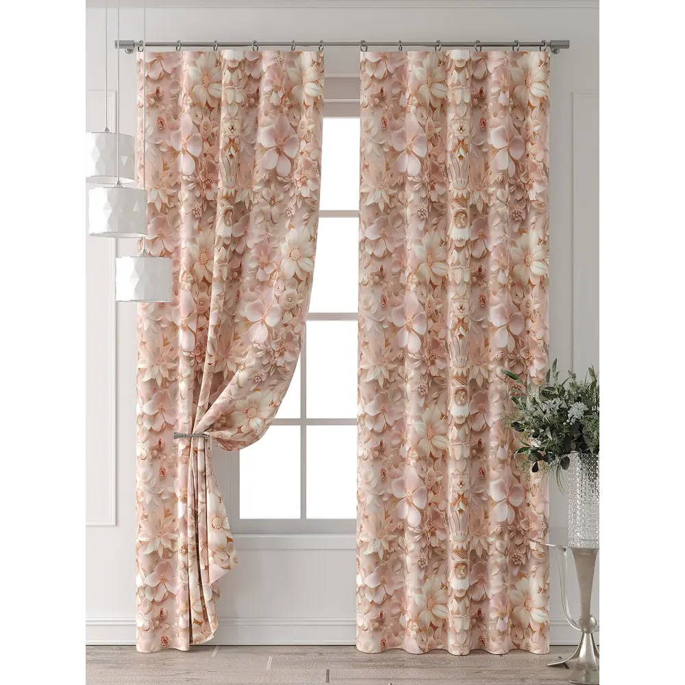 Фото 7 Комплект штор Comfy way Форнерс - 748 - 240 см CW709748240-240 на шторной ленте 240x150 см цвет бежевый