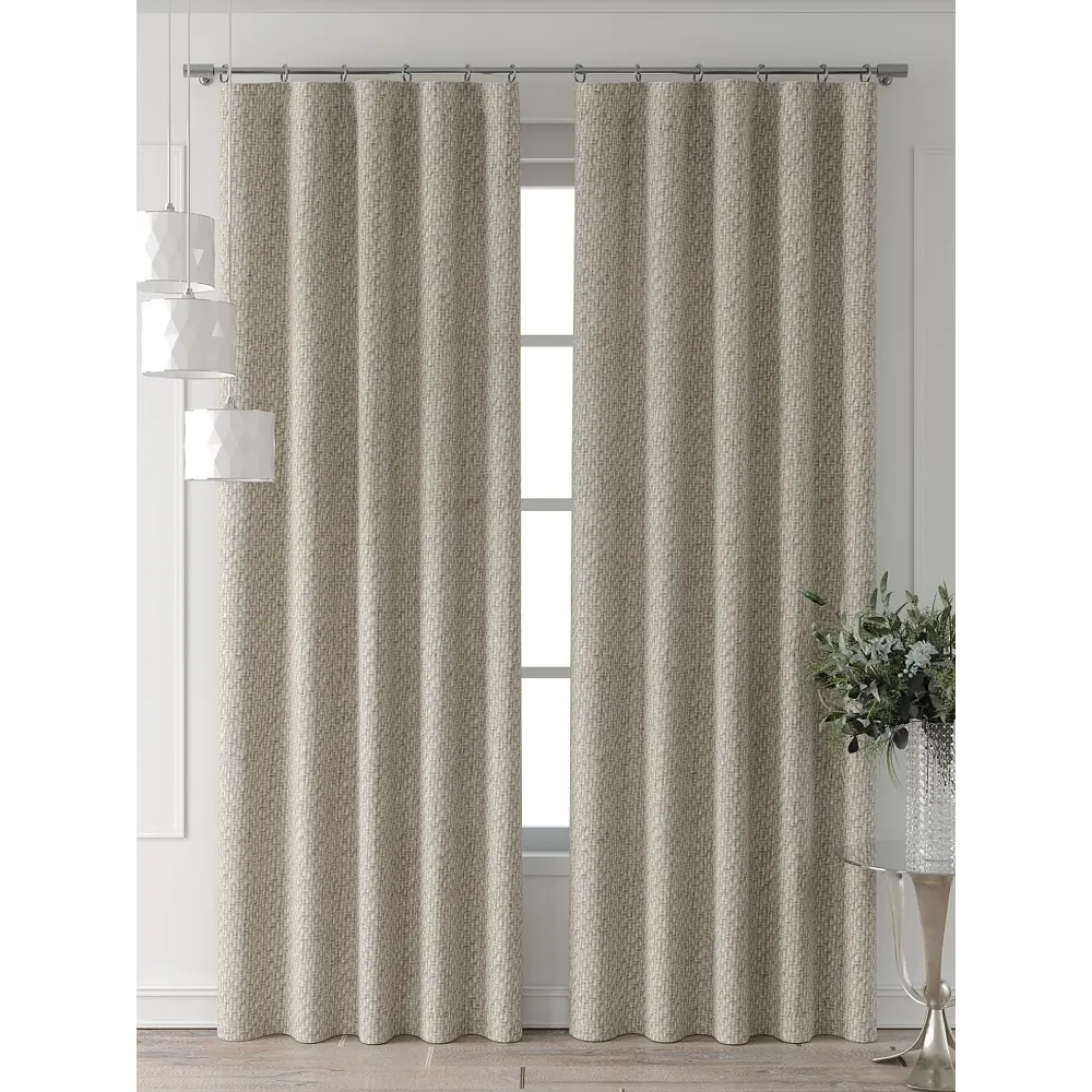 Фото 2 Комплект штор Comfy way Форнерс - 685 - 260 см CW709685260-260 на шторной ленте 260x150 см цвет бежевый