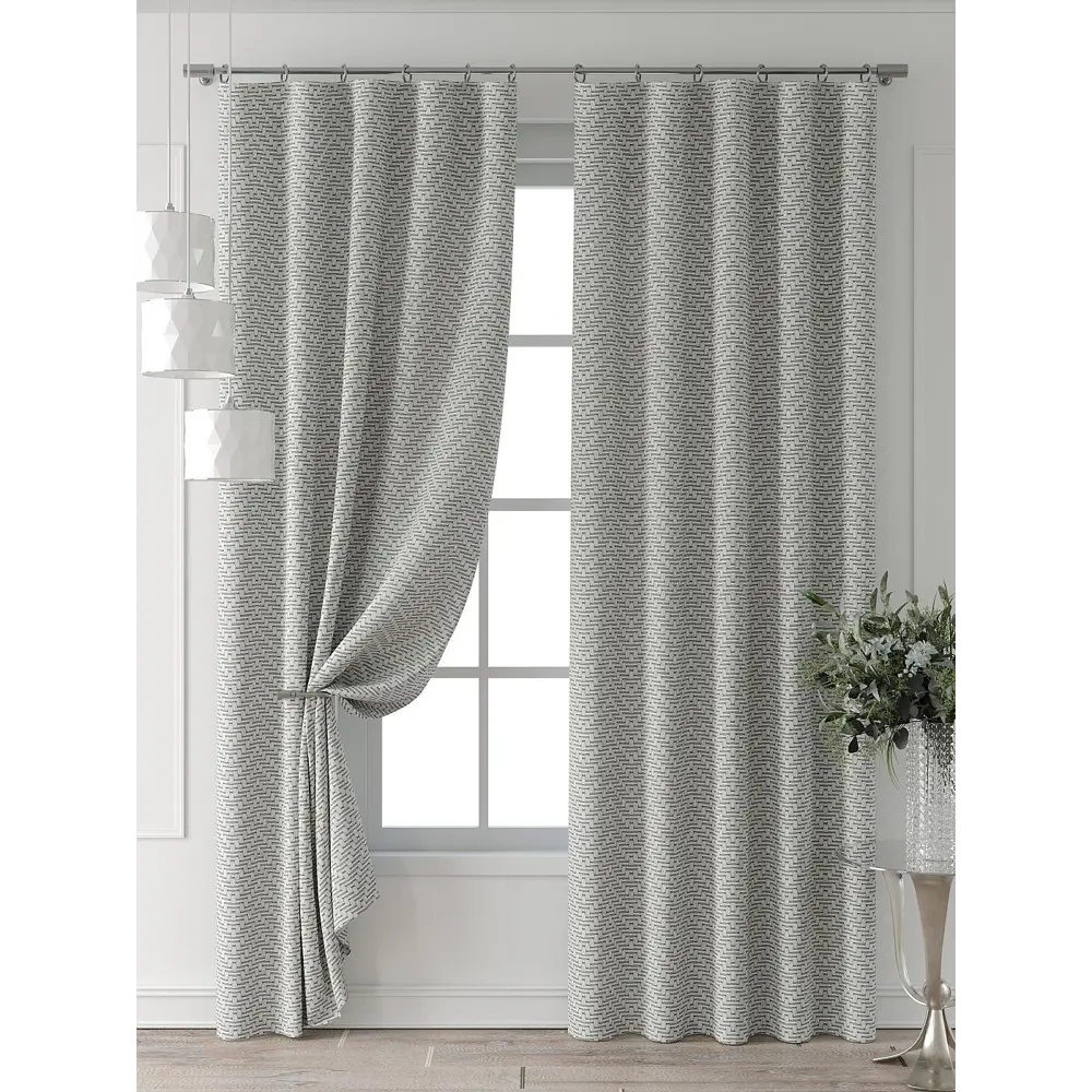 Фото 7 Комплект штор Comfy way Форнерс - 687 - 260 см CW709687260-260 на шторной ленте 260x150 см цвет серый