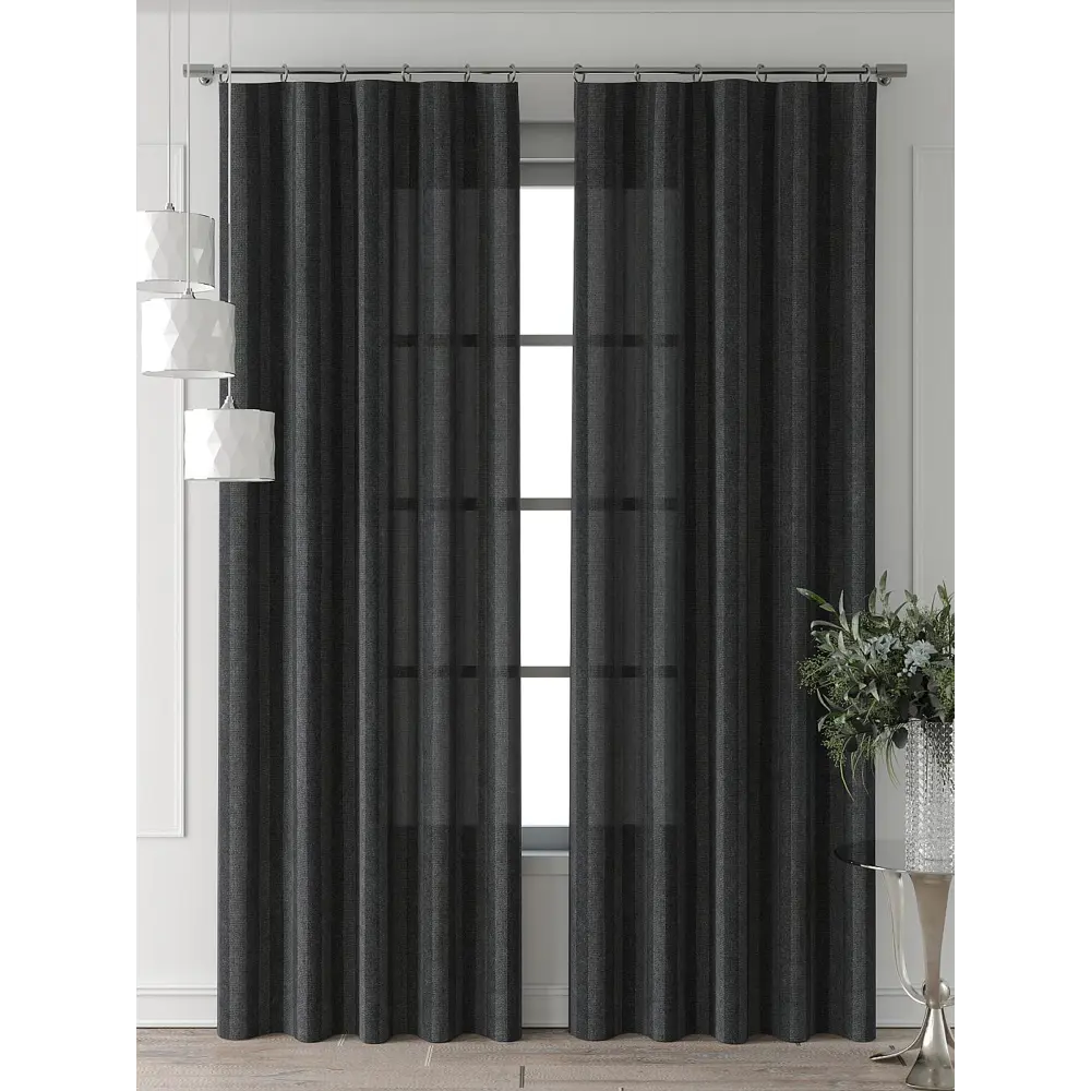 Фото 2 Комплект штор Comfy way Форнерс - 695 - 260 см CW709695260-260 на шторной ленте 260x150 см цвет серый