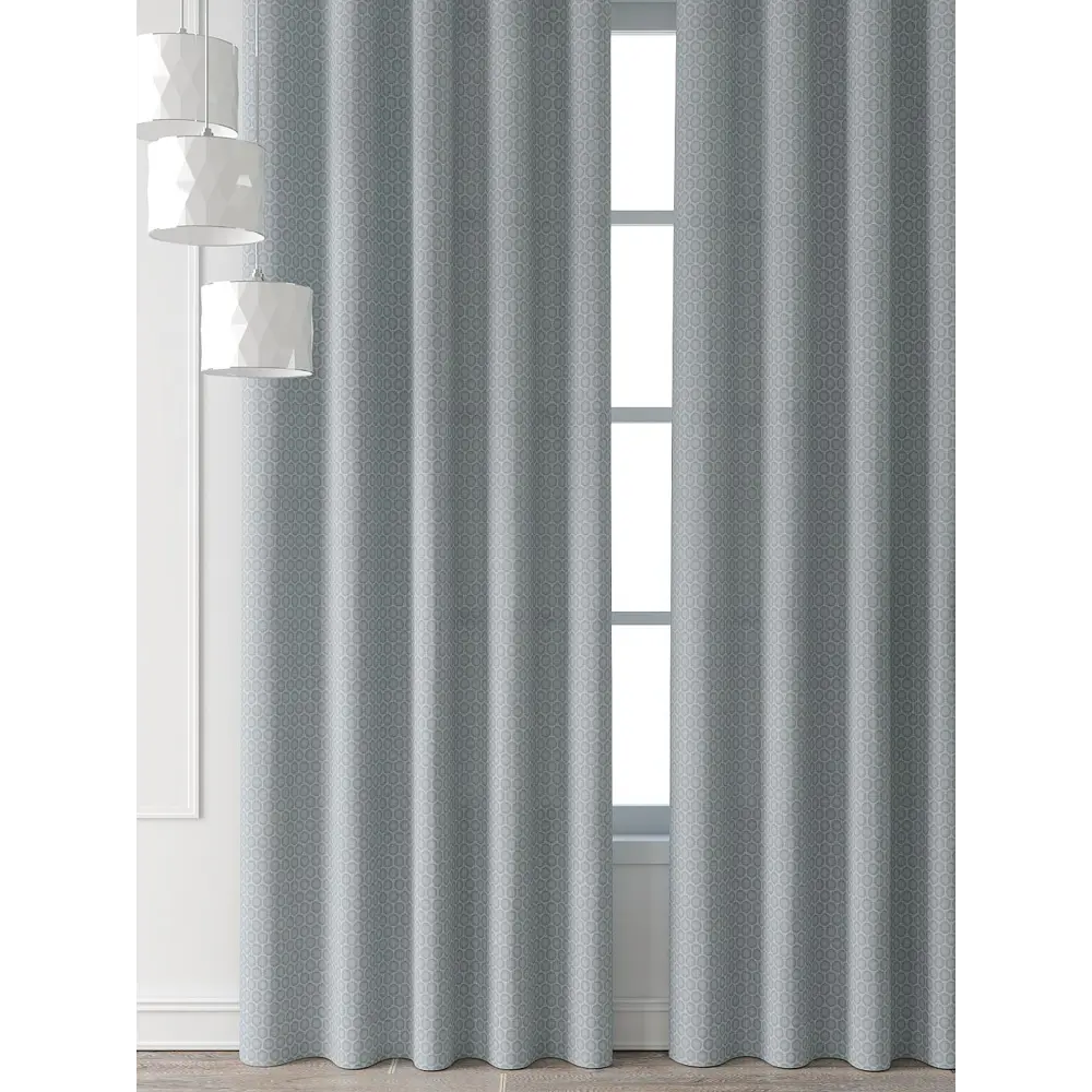 Фото 6 Комплект штор Comfy way Форнерс - 702 - 260 см CW709702260-260 на шторной ленте 260x150 см цвет голубой