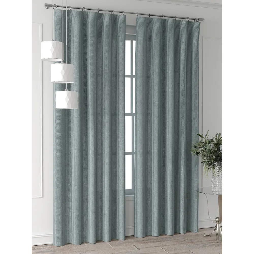 Фото 4 Комплект штор Comfy way Форнерс - 705 - 260 см CW709705260-260 на шторной ленте 260x150 см цвет голубой Фото 4 Комплект штор Comfy way Форнерс - 705 - 260 см CW709705260-260 на шторной ленте 260x150 см цвет голубой