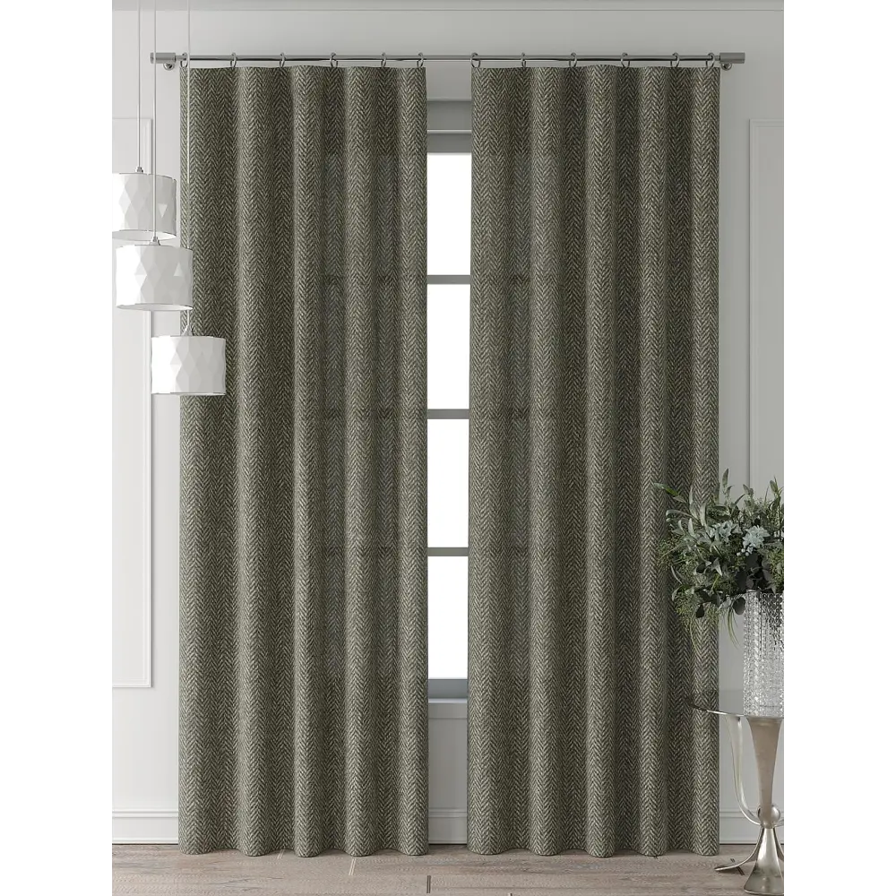 Фото 2 Комплект штор Comfy way Форнерс - 722 - 260 см CW709722260-260 на шторной ленте 260x150 см цвет серый