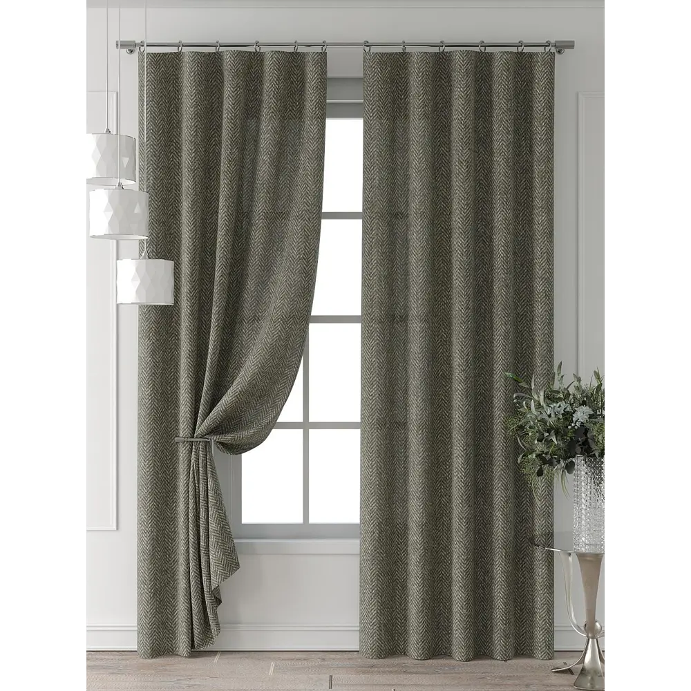 Фото 7 Комплект штор Comfy way Форнерс - 722 - 260 см CW709722260-260 на шторной ленте 260x150 см цвет серый