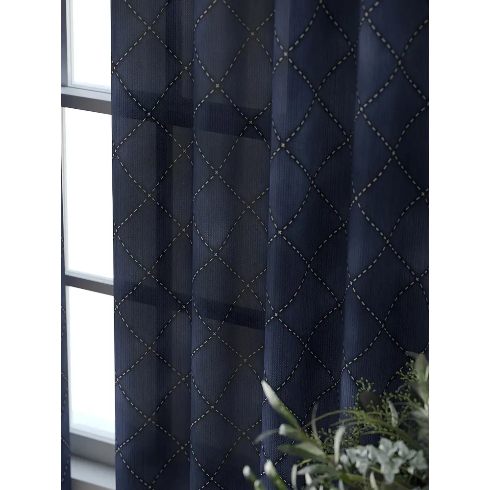 Фото 3 Комплект штор Comfy way Форнерс - 638 - 240 см CW709638240-240 на шторной ленте 240x150 см цвет синий Фото 3 Комплект штор Comfy way Форнерс - 638 - 240 см CW709638240-240 на шторной ленте 240x150 см цвет синий