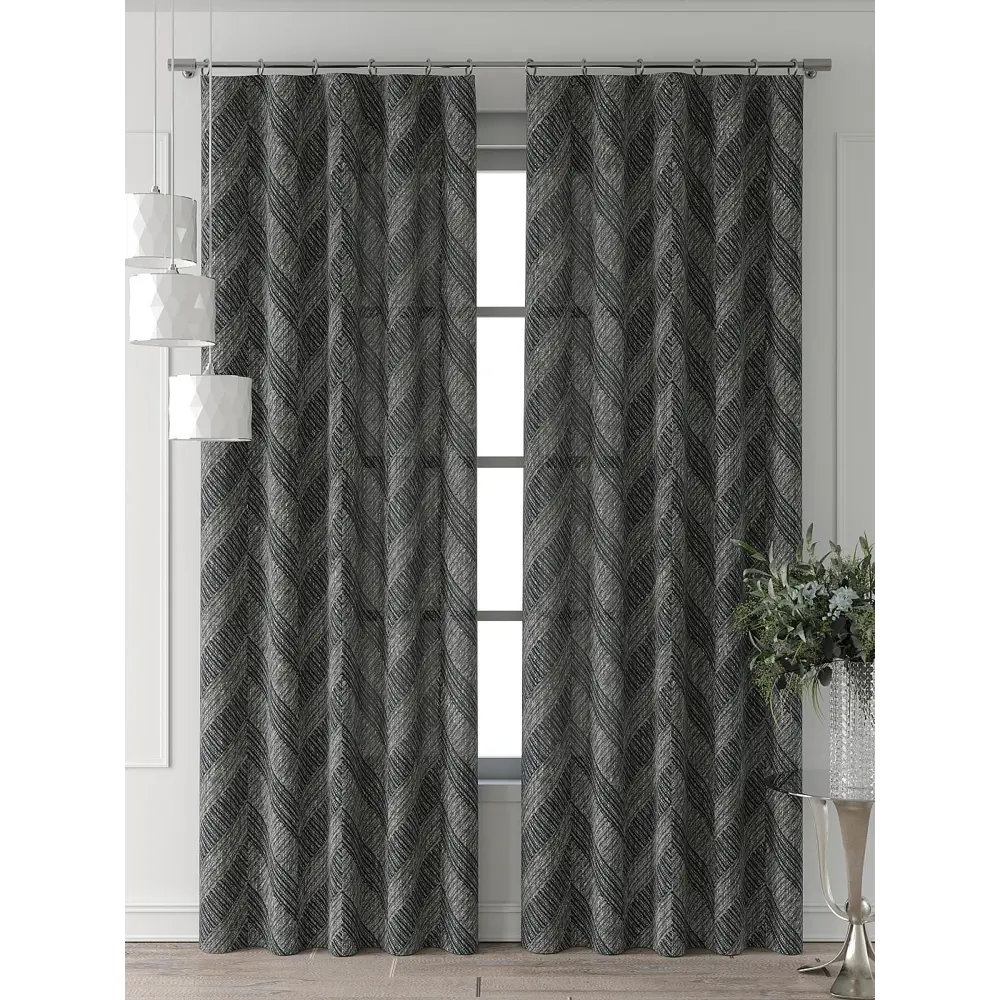 Фото 2 Комплект штор Comfy way Форнерс - 657 - 240 см CW709657240-240 на шторной ленте 240x150 см цвет серый Фото 2 Комплект штор Comfy way Форнерс - 657 - 240 см CW709657240-240 на шторной ленте 240x150 см цвет серый