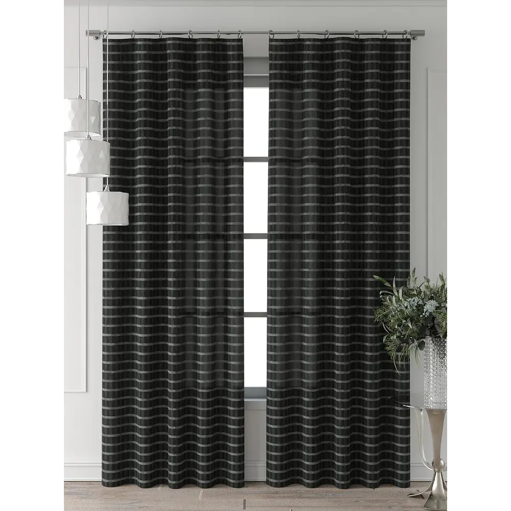 Фото 2 Комплект штор Comfy way Форнерс - 692 - 240 см CW709692240-240 на шторной ленте 240x150 см цвет серый Фото 2 Комплект штор Comfy way Форнерс - 692 - 240 см CW709692240-240 на шторной ленте 240x150 см цвет серый