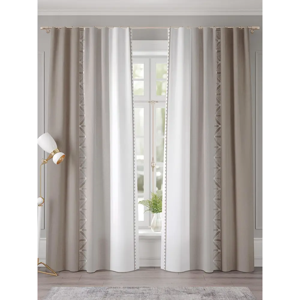 Фото 3 Комплект штор Comfy way Миксета - 230 CW941192230 на шторной ленте 230x150 см цвет бежевый Фото 3 Комплект штор Comfy way Миксета - 230 CW941192230 на шторной ленте 230x150 см цвет бежевый