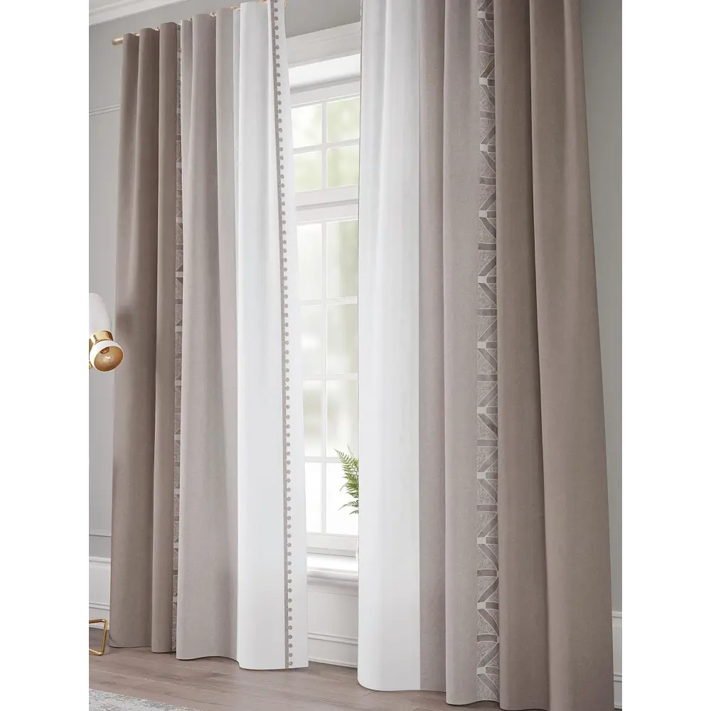 Фото 4 Комплект штор Comfy way Миксета - 230 CW941192230 на шторной ленте 230x150 см цвет бежевый Фото 4 Комплект штор Comfy way Миксета - 230 CW941192230 на шторной ленте 230x150 см цвет бежевый