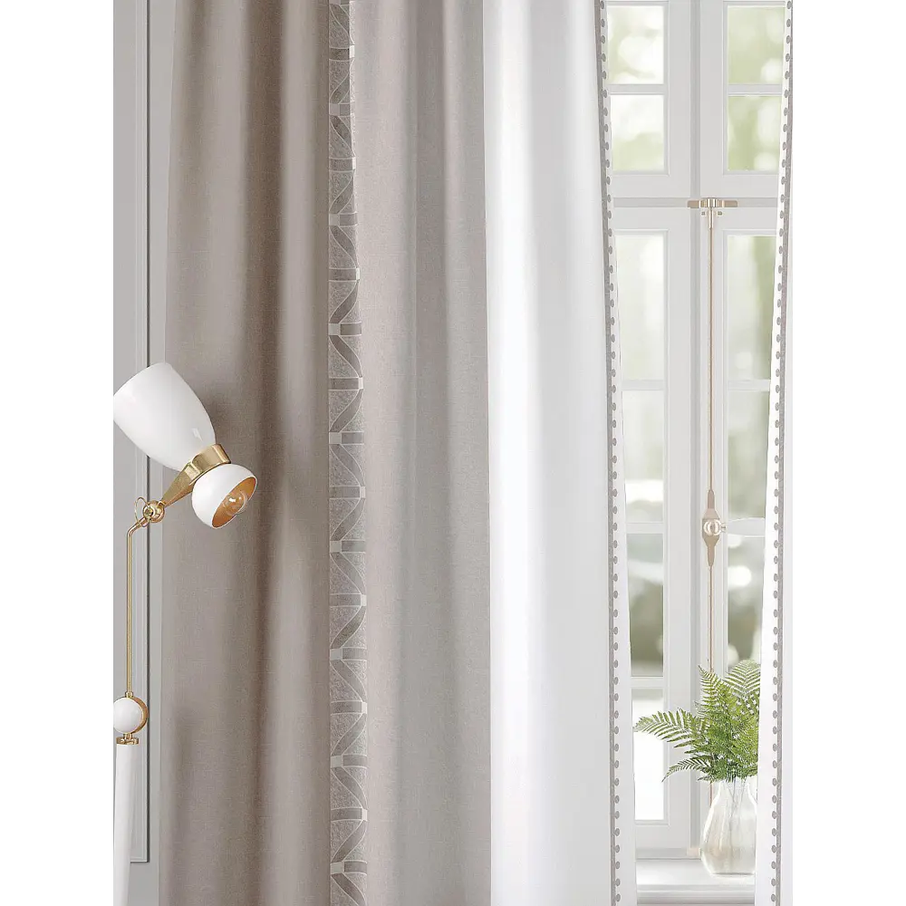 Фото 2 Комплект штор Comfy way Миксета - 230 CW941192230 на шторной ленте 230x150 см цвет бежевый Фото 2 Комплект штор Comfy way Миксета - 230 CW941192230 на шторной ленте 230x150 см цвет бежевый