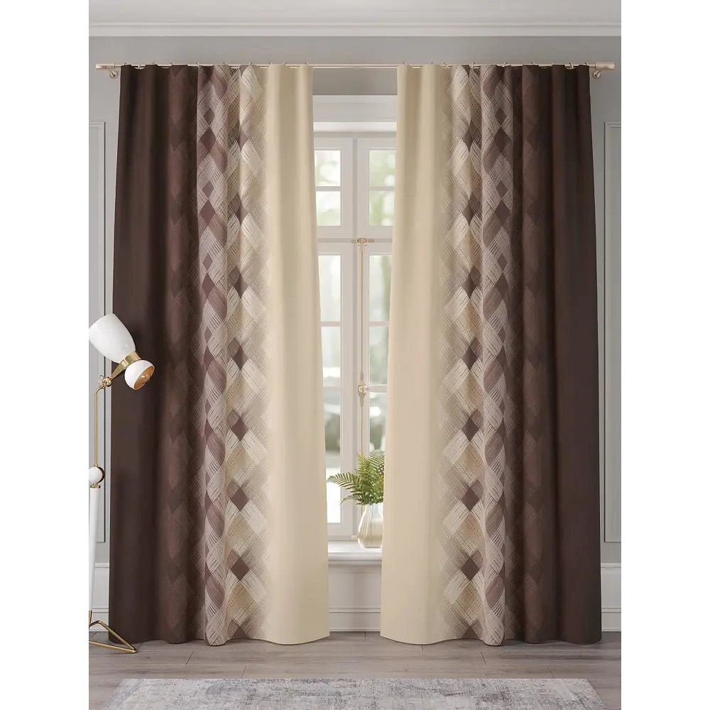 Фото 3 Комплект штор Comfy way Бирион - 250 CW941207250 на шторной ленте 250x150 см цвет бежевый Фото 3 Комплект штор Comfy way Бирион - 250 CW941207250 на шторной ленте 250x150 см цвет бежевый