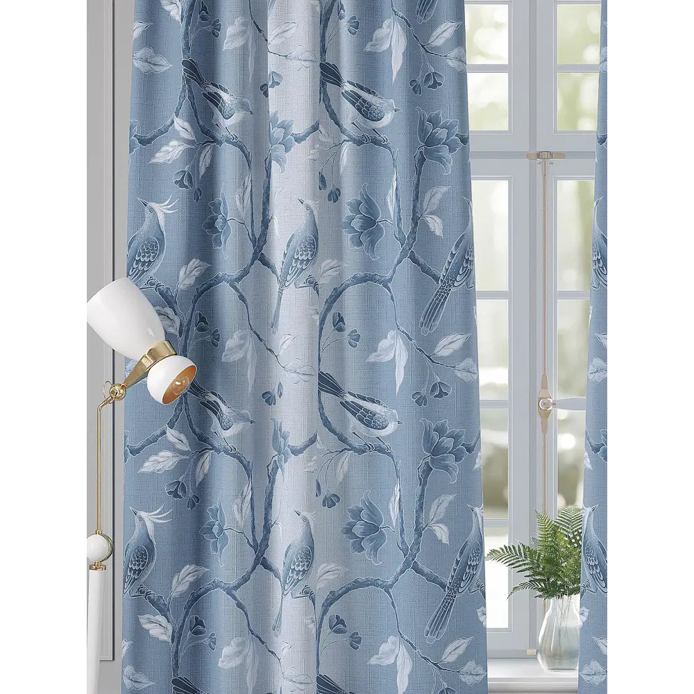 Фото 2 Комплект штор Comfy way Авалос (синий) - 230 CW941209230 на шторной ленте 230x150 см цвет синий Фото 2 Комплект штор Comfy way Авалос (синий) - 230 CW941209230 на шторной ленте 230x150 см цвет синий