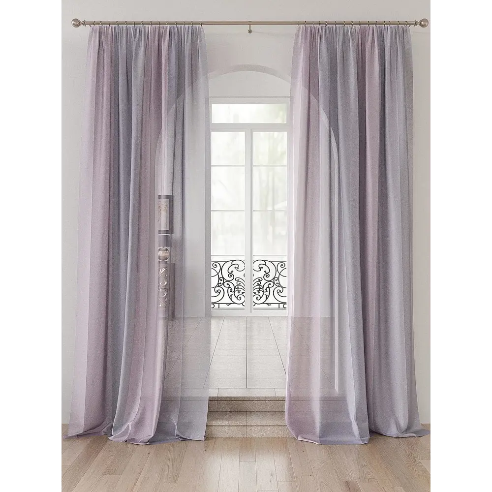 Фото 2 Тюль Comfy way Лоуна - 91 - 240 CW754091240 на шторной ленте 240x150 см цвет серый